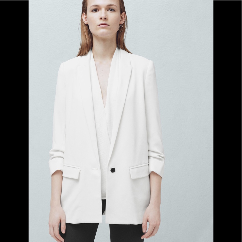 Mango Ruched Sleeves blazer - Picture 2 of 5